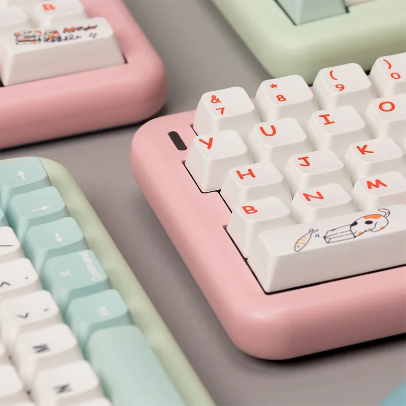 Imagem -06 - Kit de Teclado Mecânico para Jogos Gasker sem Fio Hotswap Multicolorido Disponível Personalizado Alumínio Split Small Cloud Split65