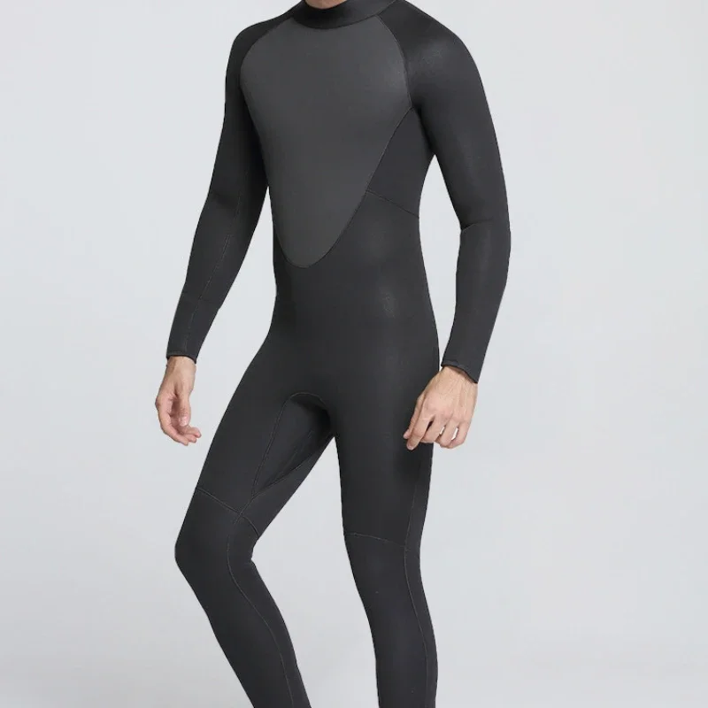 Wetsuit 5MM Long Sleeve Neoprene Mens Onepiece Swimsuit Spearfishing Underwater Hunting Diving Suit