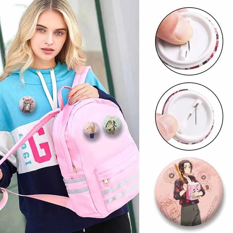 Anime Hetalia America Italy Russia Soft Button Pin Creative Funny Cartoon Meme Brooch Cute Manga Badge Bag Decor Collect Gifts