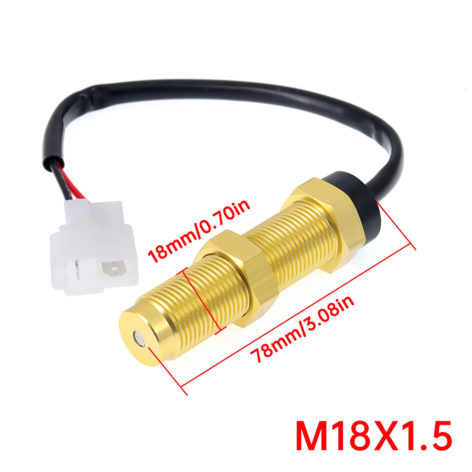 85mm Tachometer 3000RPM With Hourmeter Truck Car Boat Diesel Engine Tacho Meter RPM Gauge M18 / M16 Car Tachometer Sensor