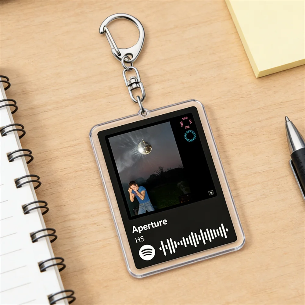 Hot Music Aperture Song Keychains for Accessories Kiss All The Time.Disco Occasionally Album Keyrings Jewelry Fans Friends Gifts
