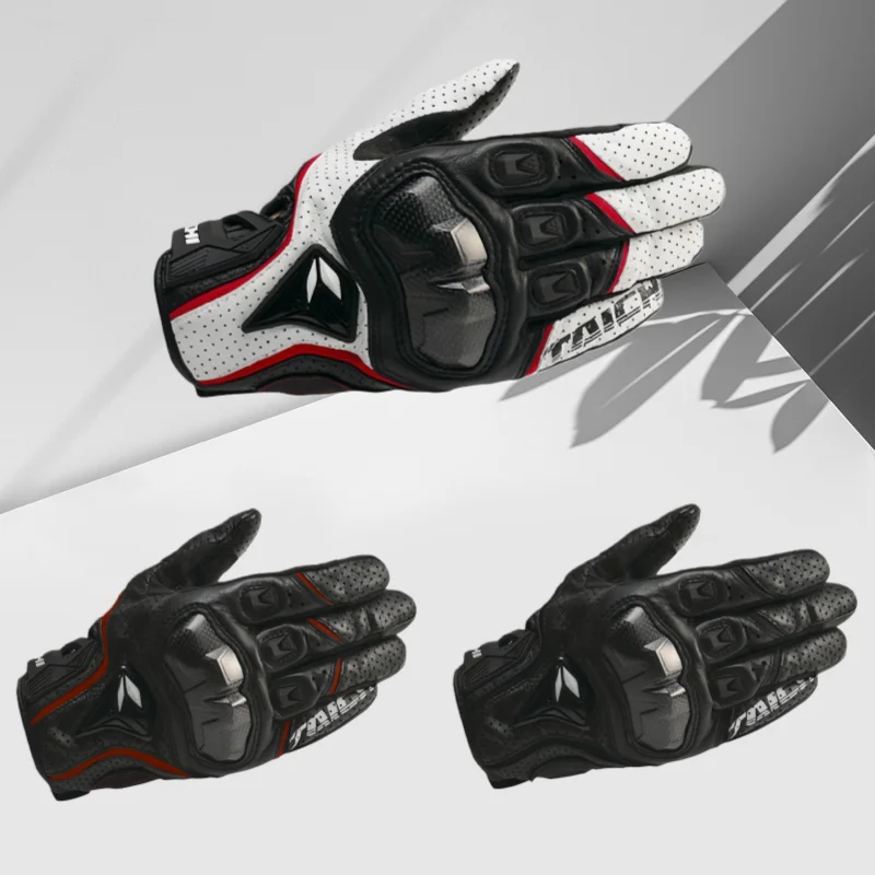 Herren-Motorradhandschuhe aus echtem Leder, RST390 391, Motocross-Rennhandschuhe, vier Jahreszeiten, Touchscreen, kompatibel mit Moto Guantes – Detail 1
