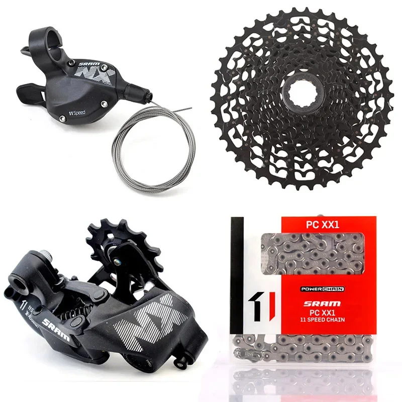 SRAM NX 11 SPEED Mountain Bicycle Groupset 4 Parts Shifter Rear Derailleur PG-1130 11-42T Cassette PG-1110 Chain