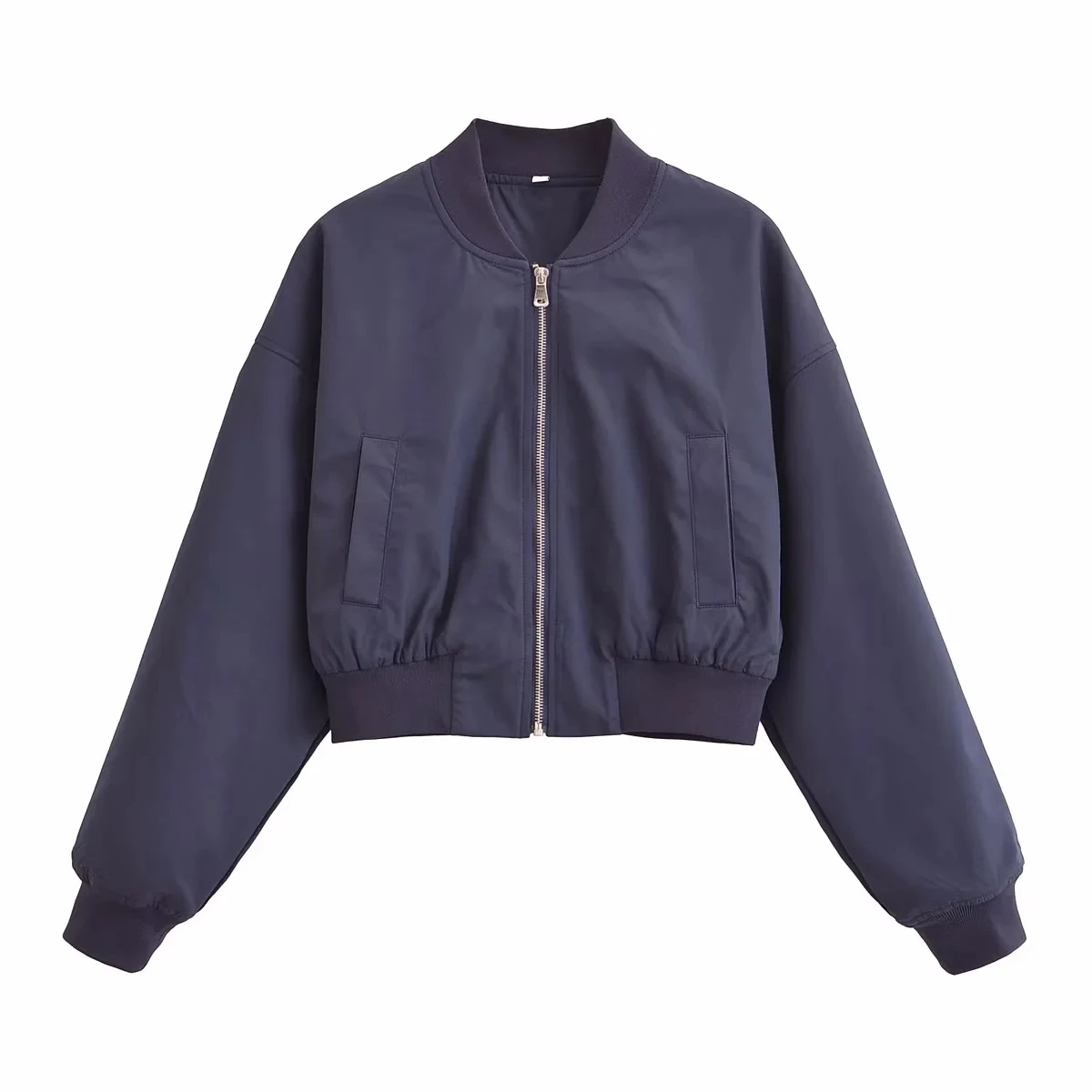 Street Sle Retro ex ort Flight Jaet Manteau de baseball à col visible pour femme avec kets Vêtements d'extérieur polyvalents ort