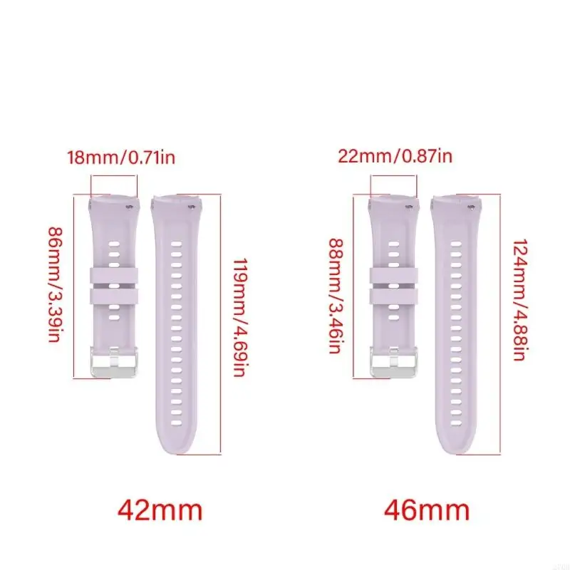 시계 통기성 실리콘 벨트 교체 손목 스트랩 퀵 릴리스 땀 방지 벨트 시계 5 42mm/46mm