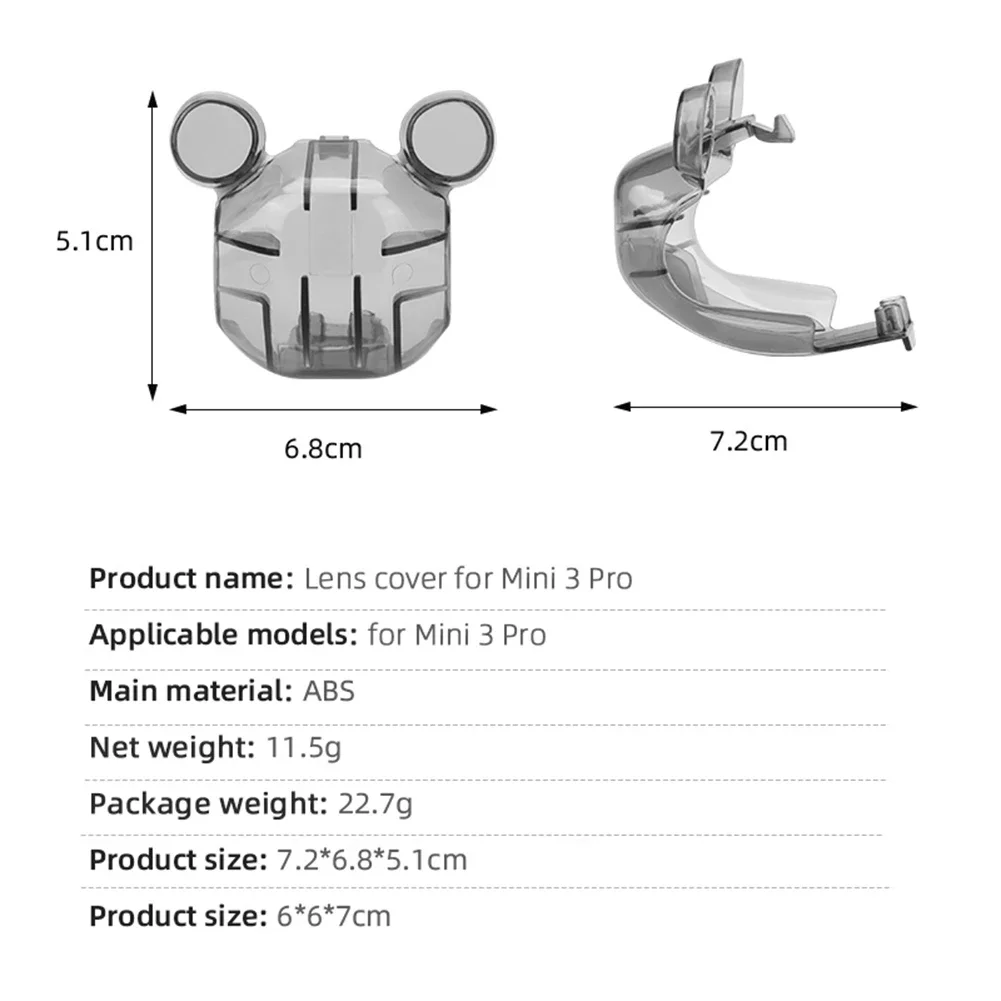 Gimbal Camera Lens Hood Protector for DJI Mini 3 Pro Holder Cap Dust-proof Guard Protective Cover Drone Accessories