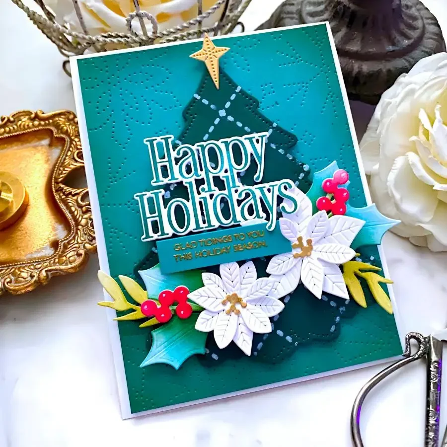 

Nutcracker Magic Happy Holidays Stamps Dies Before Merry Title Dies Stencils DIY Scrapbooking Christmas Card Gift 2025 New Dies