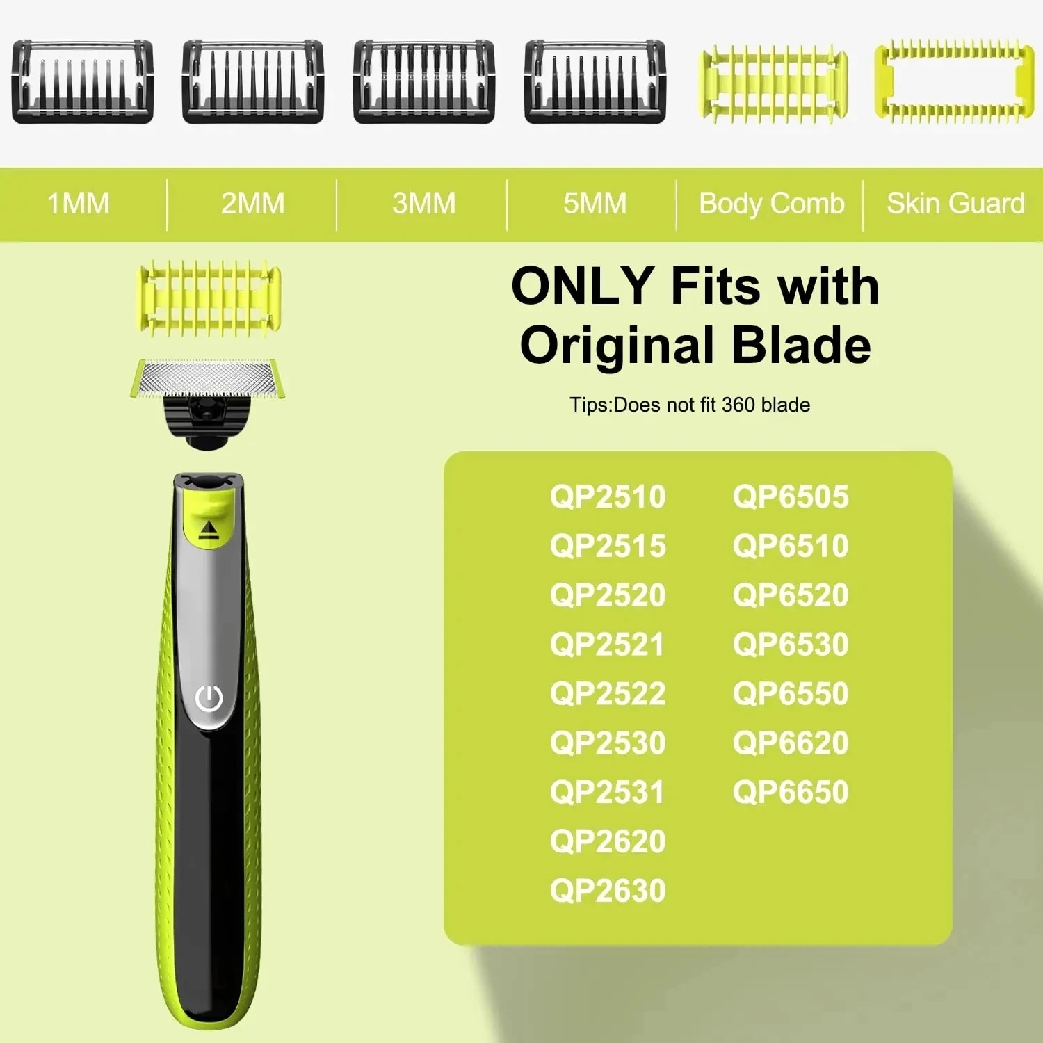 2/4/8 Comb 1/2/3/5mm Attachment Trimmer Clipper For One Blade Razor Head Parts Beard Cutting Guide Comb QP210/50 220 2523 2520