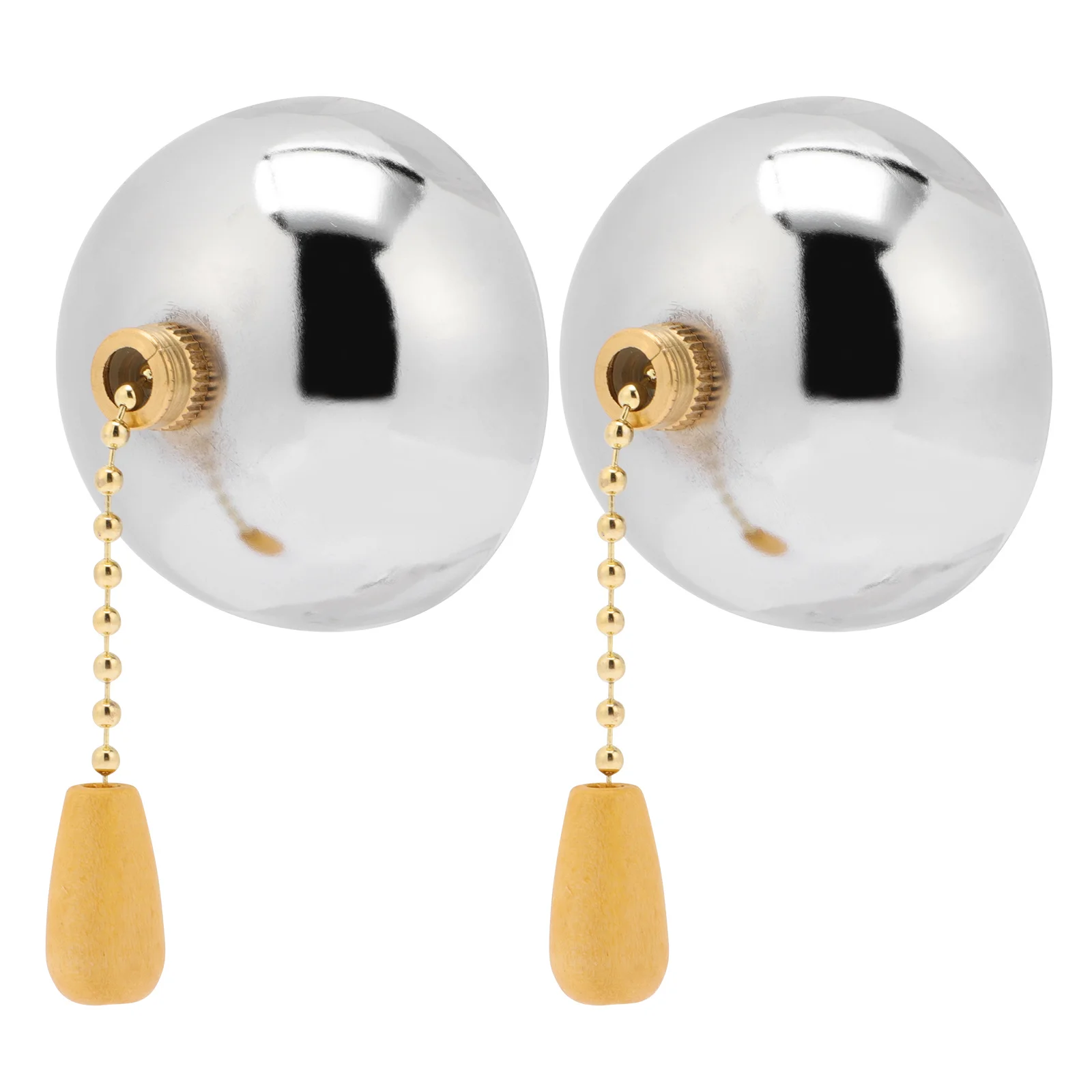 

2Pcs Exquisite Lamp Pull Chain Durable Iron Material for Ceiling Fan Chandelier Light Pull Cord Easy to Install and Clean