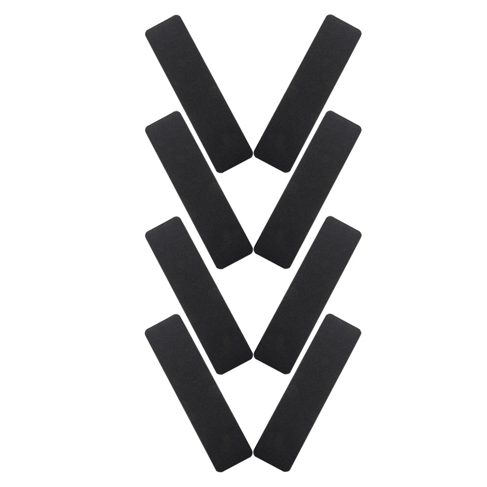 8PCS Black PVC Anti Slip Stair Treads Non Slip Strips Outdoor Steps Stairs Grips Tape Material Versatile Use Indoor