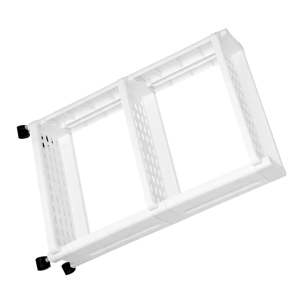 

1pc 3-Tier Gap Storage Shelf Slim Slide Out Tower Rack Wheels Portable Kitchen Laundry Organizer Pp Material Narrow Space Saver
