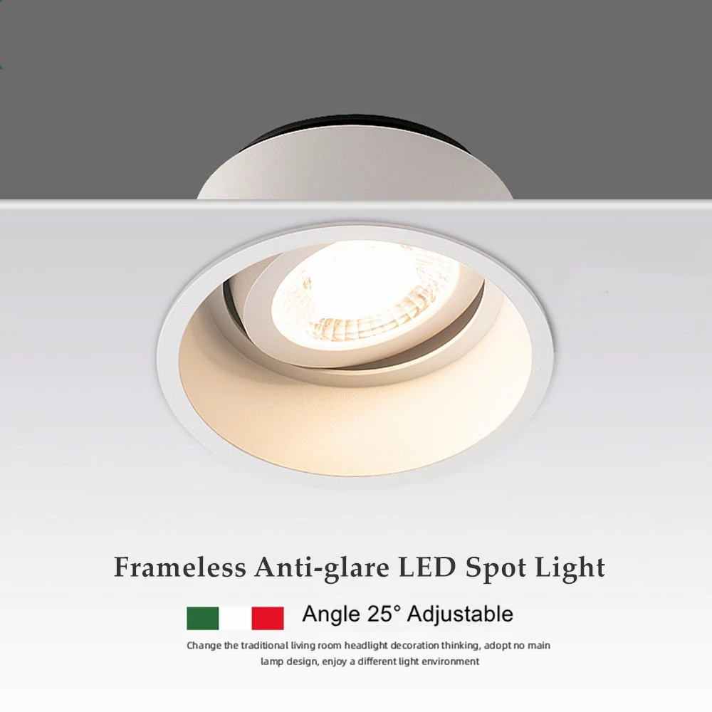 Faretto da incasso a LED dimmerabile con angolo del fascio di 60 gradi 15W 12W 7W 5W faretti da incasso a soffitto rotondi antiriflesso 3000K/4000K/6000K 220V