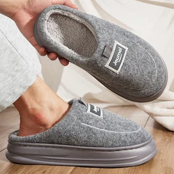 plus size men's house slippers fuzzy comfy memory foam soft couple shoes non-slip winter warm plush slippers