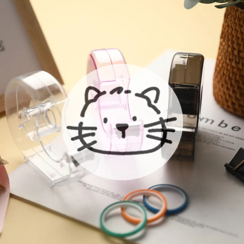 

New Random Color Tape Dispenser Cutting Student Tape Dispenser Acrylic Stationery Office School Supplies New