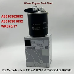 A6510902852 Diesel Fuel Filter A6510901652 For Mercedes-Benzz C CLASS W205 S205 C250d C250 C300 WK820/17 6510902852 6510901652