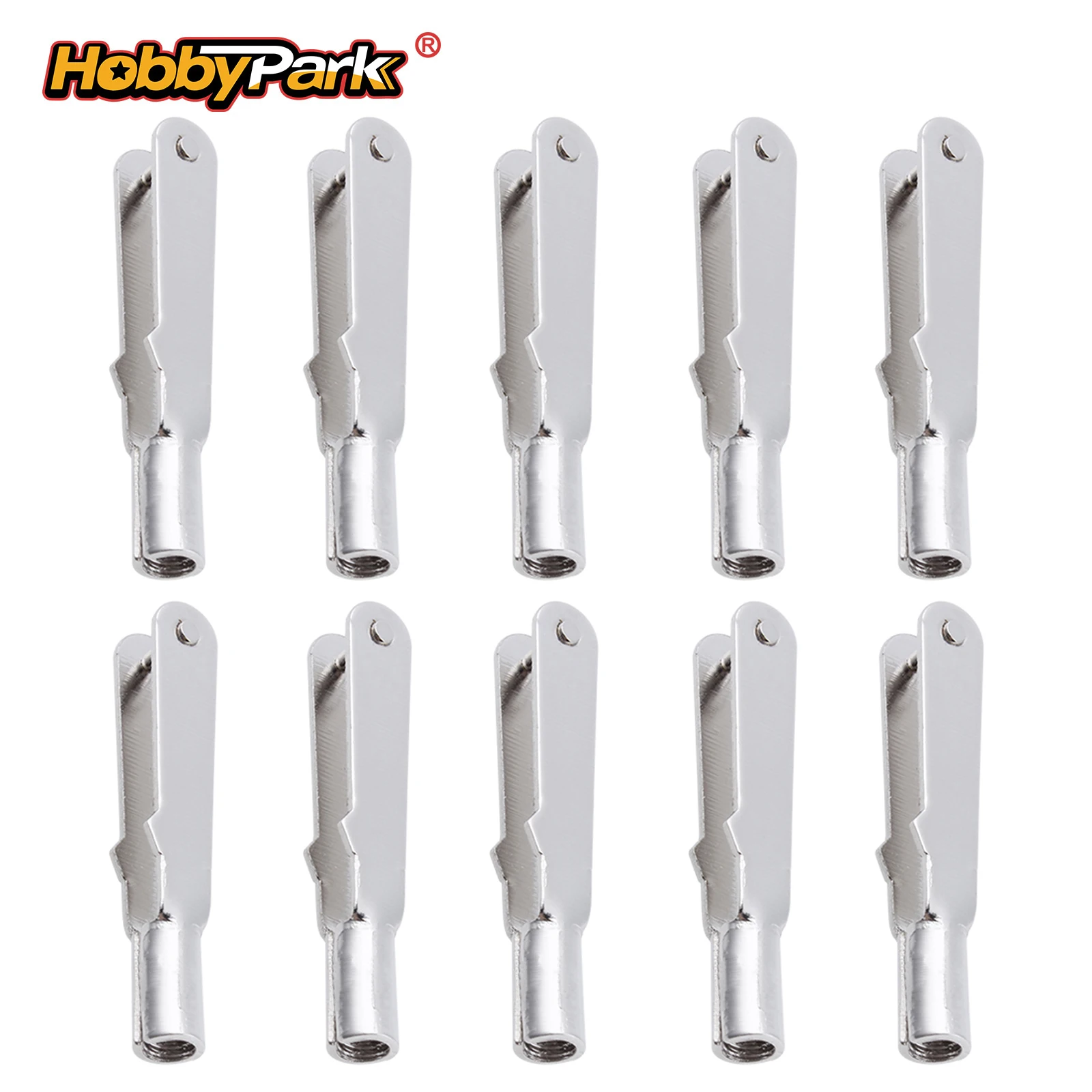 HobbyPark M3 Steel Metal Clevis Replacement Parts for RC Airplane Quick Link 10-Pack