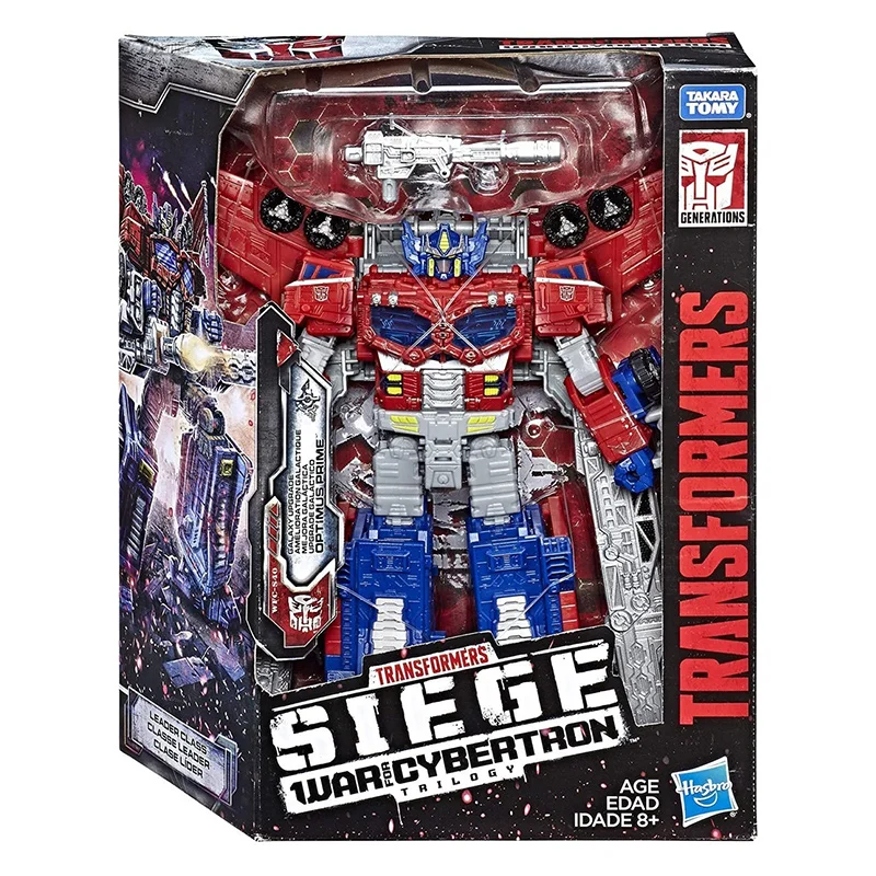 Hasbro Transformers Siege WFC-S40 Galaxy Upgrade Optimus Prime 25Cm Leader Class Anime Original Action Figure Model Toy Gift