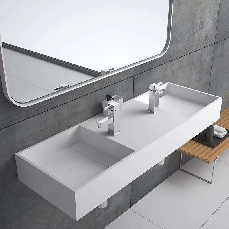 Stainless steel and stone wash basin set Inflatable shampoo basin marble