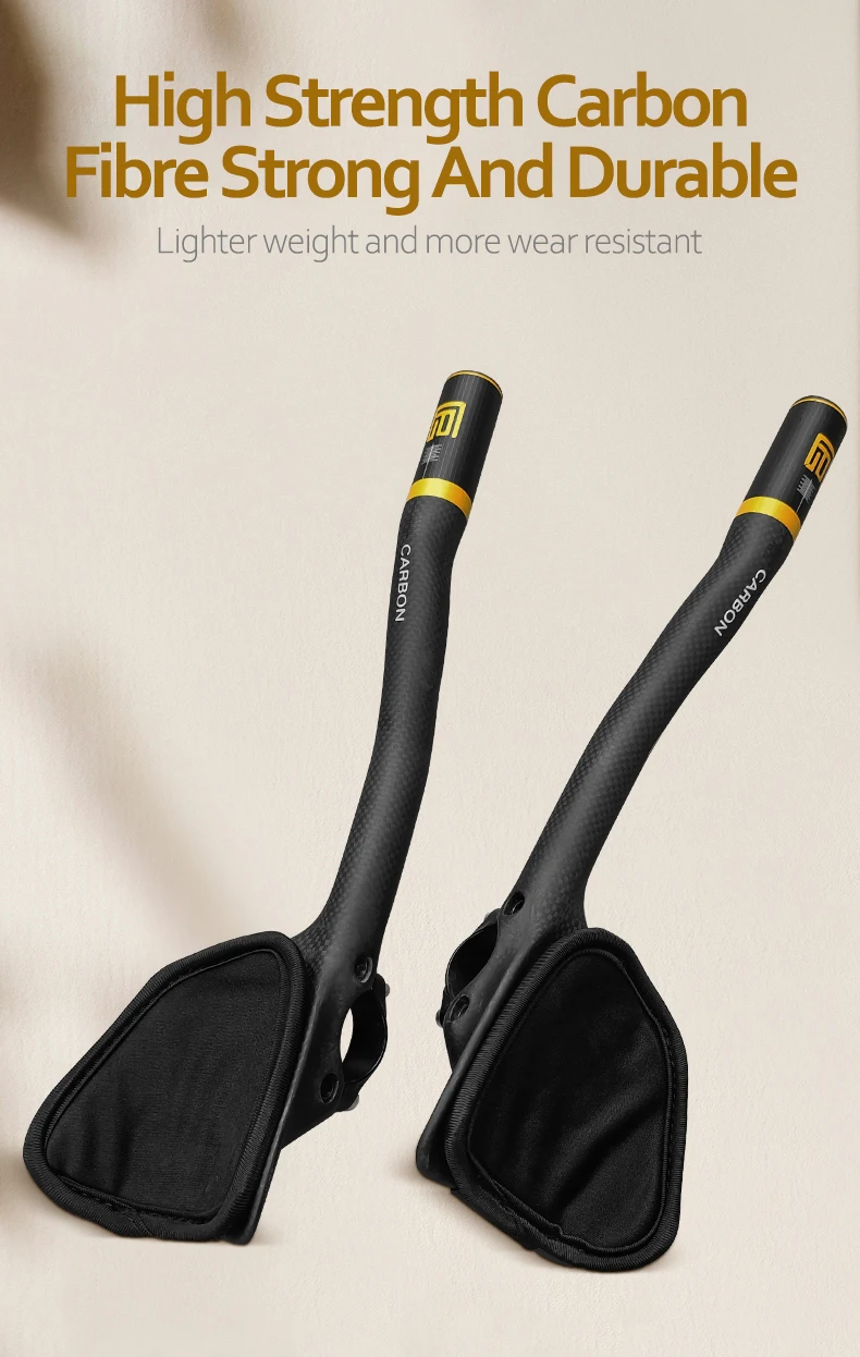 Volle Carbon Faser Straße Fahrrad Lenker Autobahn Rest Setzen Lenker Aero Carbon TT Fahrrad Griff Bars Probe TT Bar 3K Matte – Detail 9