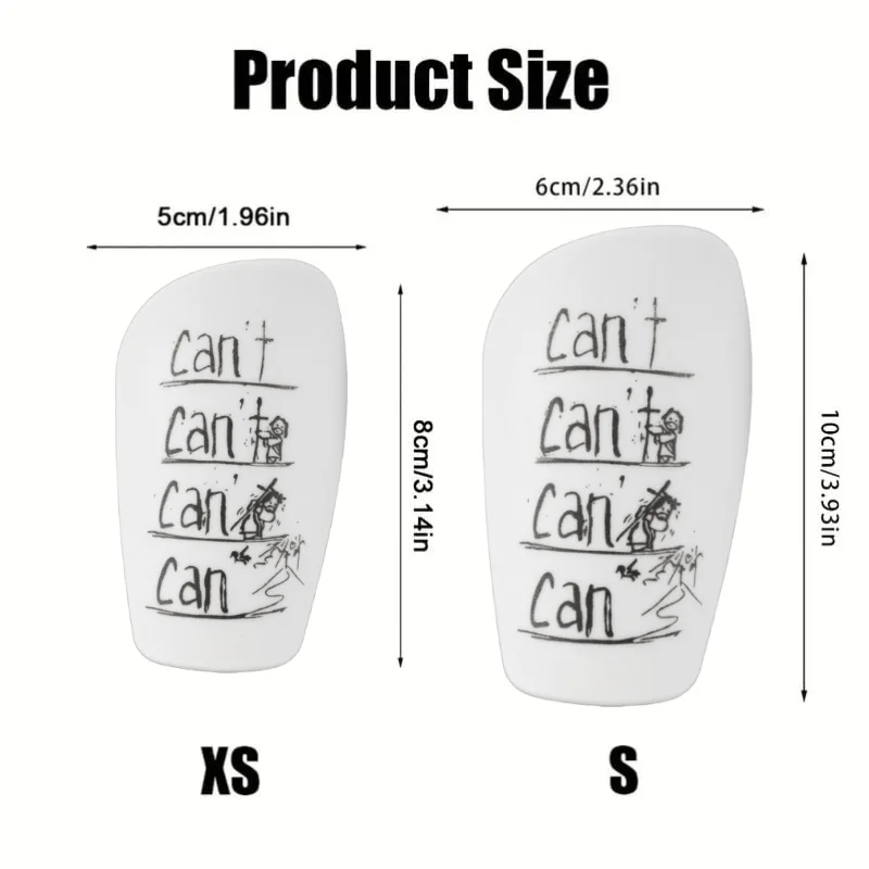 1 Pair of Mini Football Shin Guards - Ultra Small Protective Gear for Men & Women, Blue & White Cracked Ice Design, pp Material