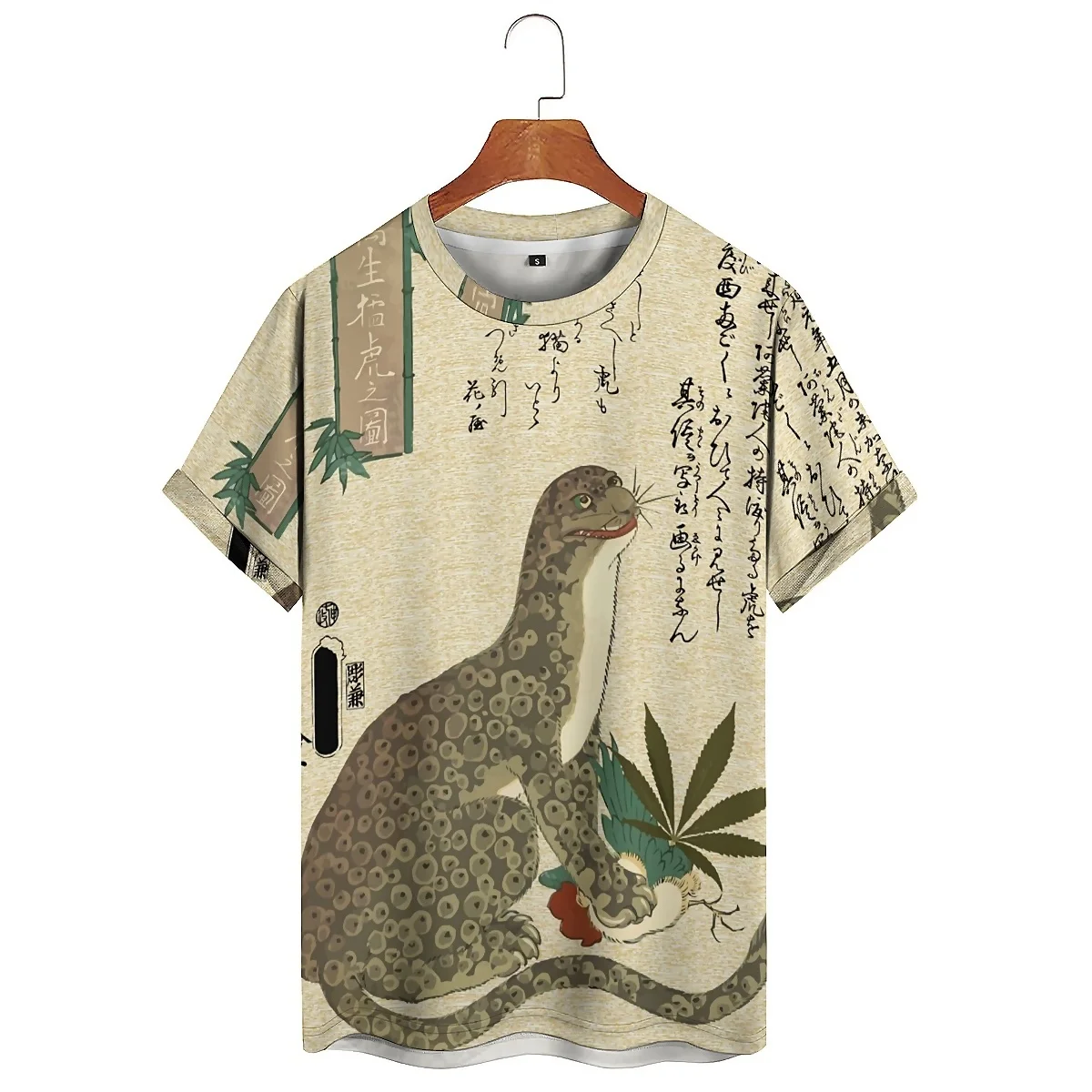 Harajuku Style Men's 3D Printed Short-sleeved T-shirts, Made of Soft and Comfortable Fabric, Suitable for Couples' Clothing