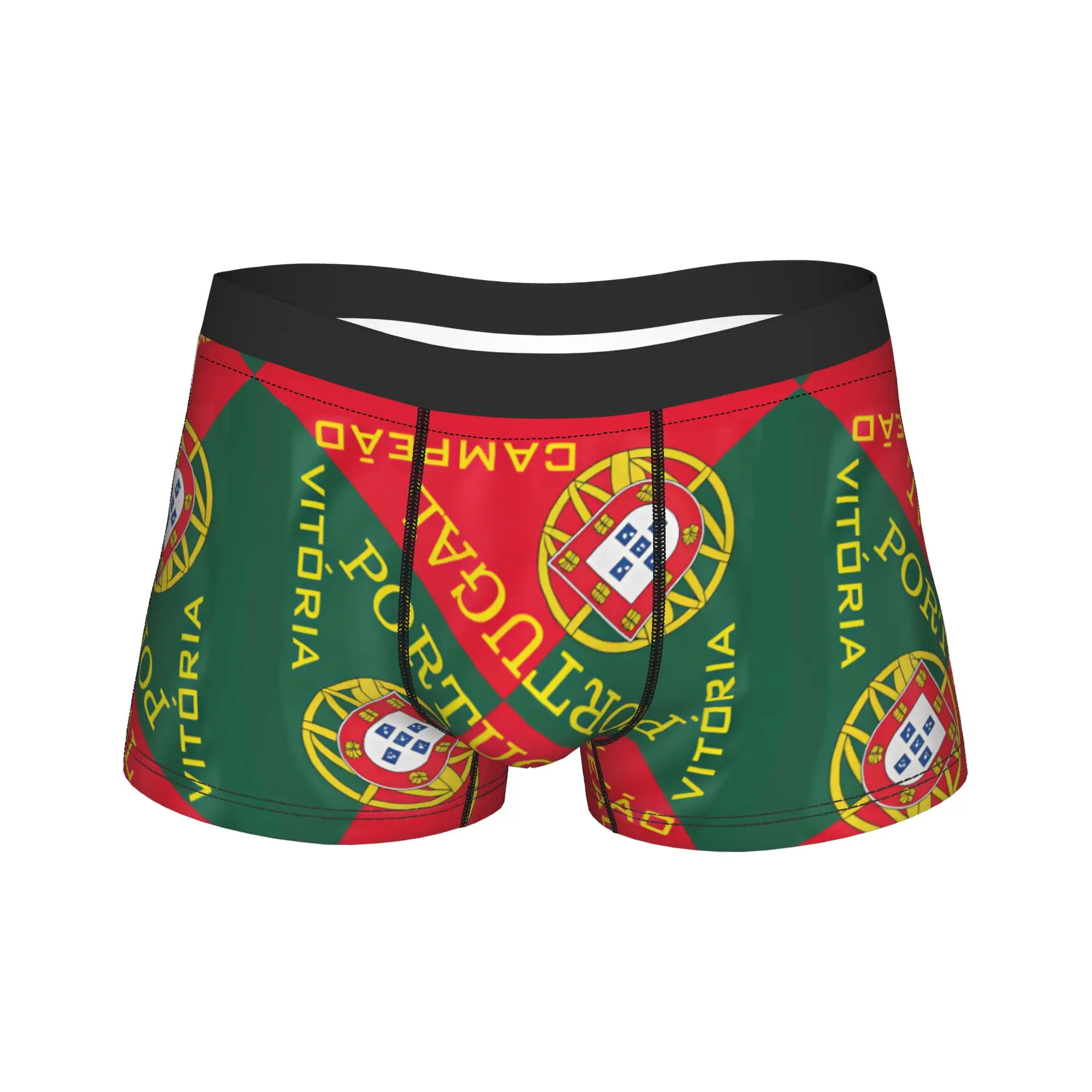 

Portugal Campeao Vitoria Flag Pattern Trunk 3D Pouch Underwear Quality Customs Shorts Briefs Soft Trend Men Panties Plus Size