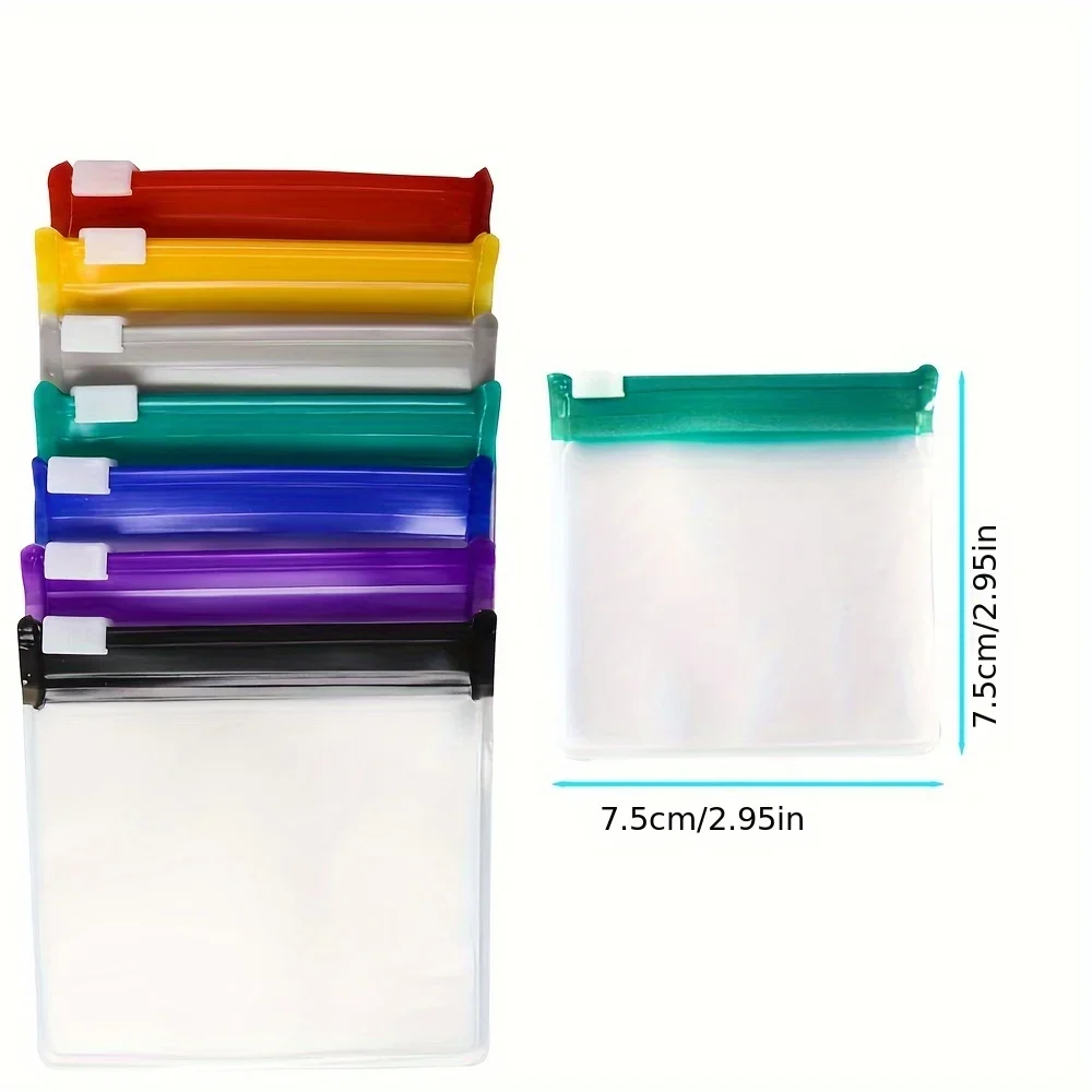 7pcs Pill Pouch Bags Reusable Zippered Pill Pouch Set Medicine Organizer Self Sealing Translucent Medicine Bags Travel Bags