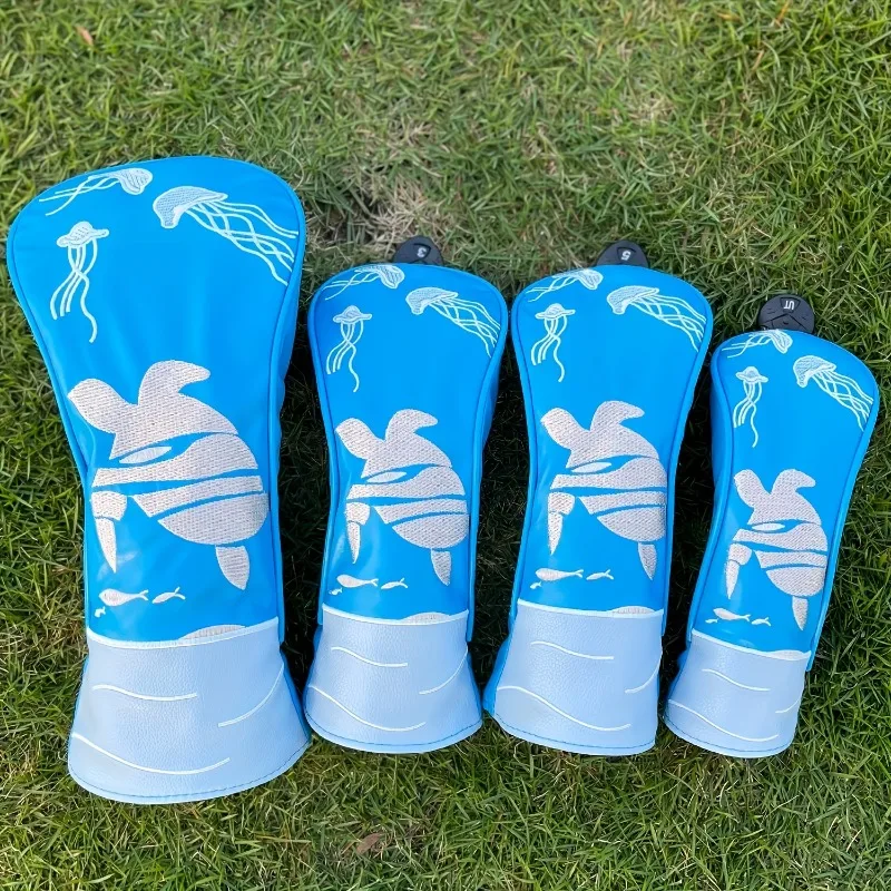 Blue Turtle Design Golf Club Head Cover, PU Material, Durable Club Protective Cover, Scratch Resistant Protective Accessories