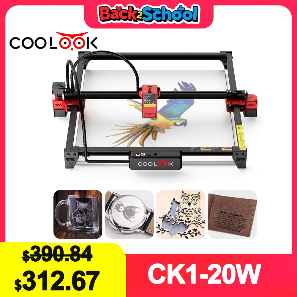 

COOLOOK CK1-20 Laser Engraver 160W Stainless Steel Logo Printer Metal Laser Engraving Machine Cutting Tools For Wood Acrylic