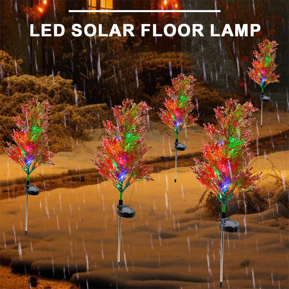 LED Cypress Tree Light Cypress Tree Stake Light Decorative Solar Garden Light Auto On Artificial Tree Light for Yard Decoration