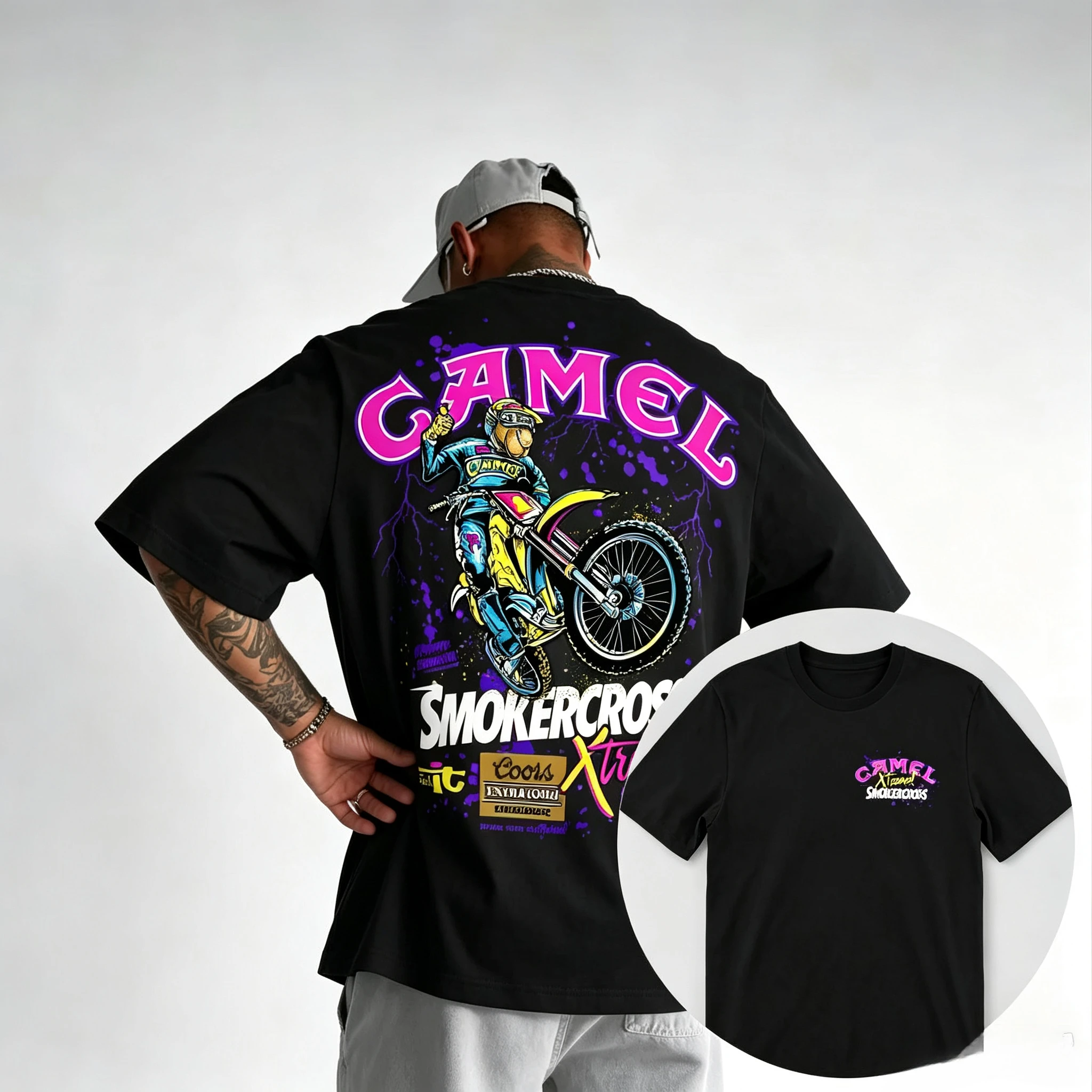 New 2026 Retro Car Camel Cigarettes T-Shirt Vintage Cotton Tops Tee Short Sleeve Casual Streetwear Oversized Women Men Clothing