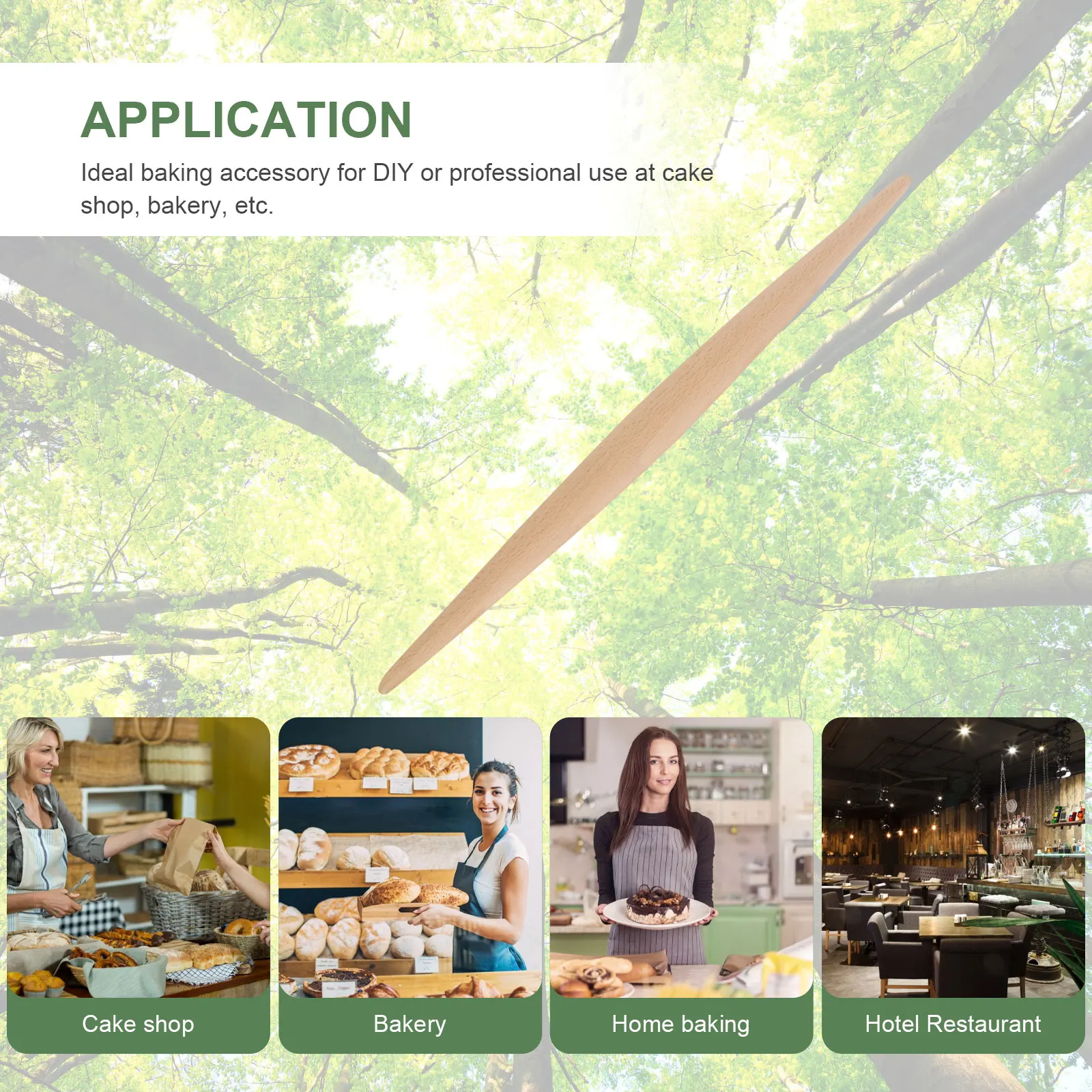 

Pastry Roller Rolling Pin Tapered Baking Decorating Supplies Fondant and Pasta Utensils Kitchen Tool Bakery Household