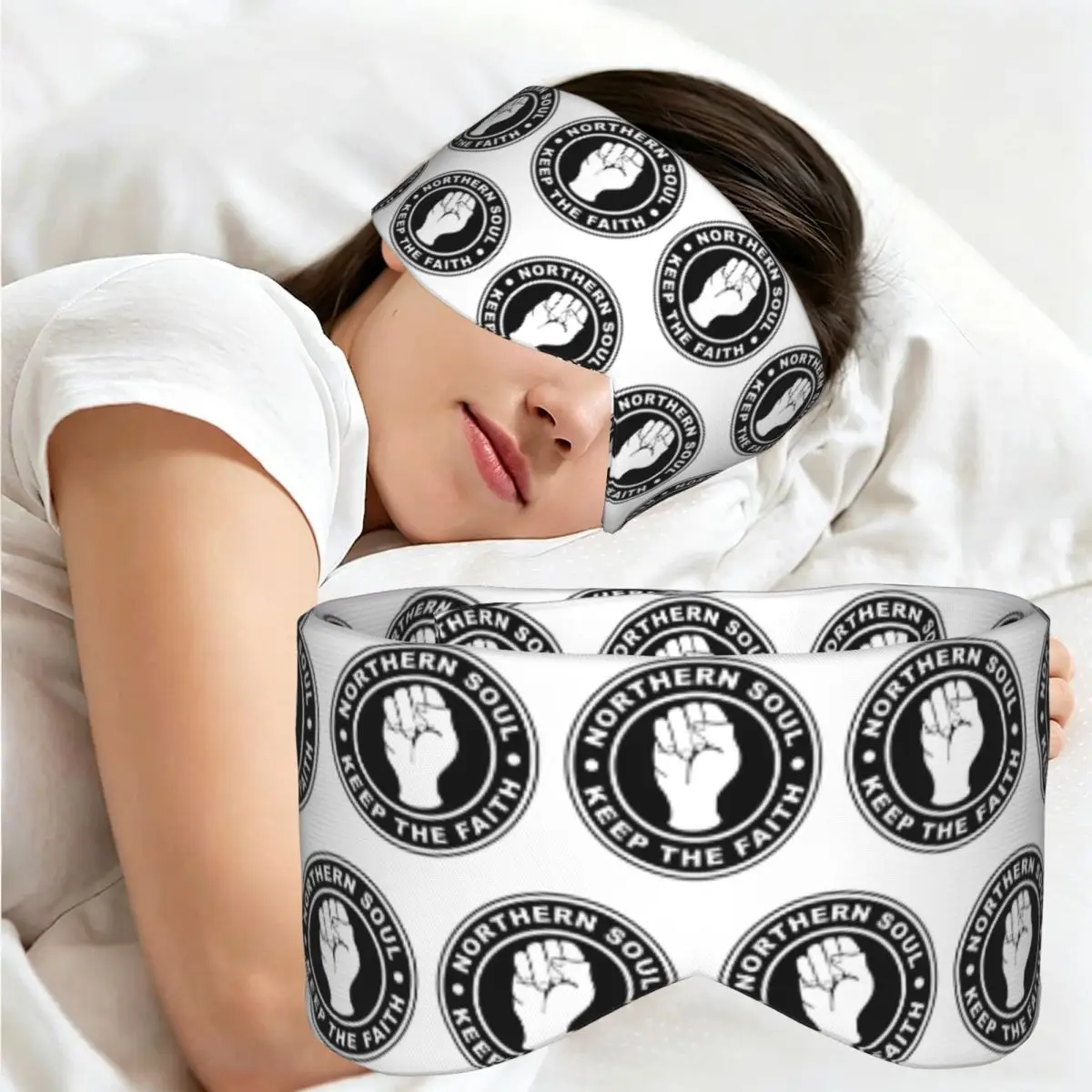 Northern Soul Keep The Fait sleep mask Light Blocking Portable Eye Cover for Girls Boys Home Sleeping Party Eyeshade eyepatch