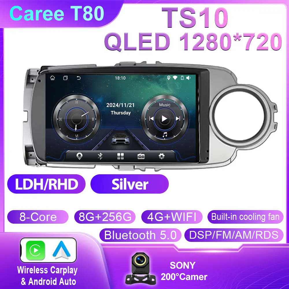 Android 15 Carplay Autoradio Voor Toyota Yaris 2012 2013 2014 2015 2016 2017 LHD RHD Navigatie GPS Multimedia speler Stereo WIFI