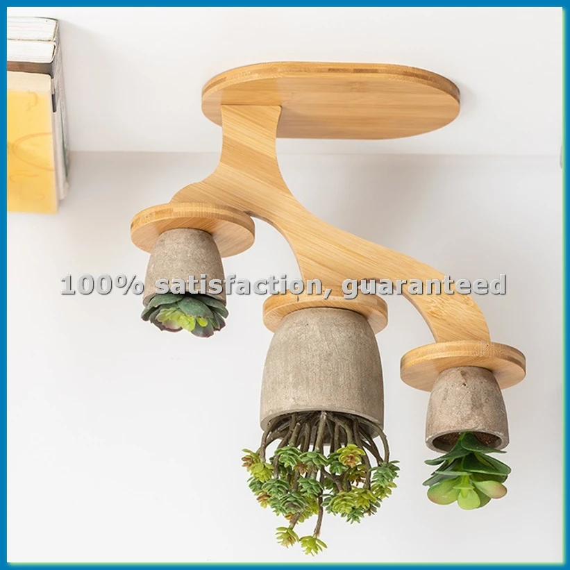 Show Shelf 3-Layer Wooden Plant Display Stand Desktop Display Stand Cupcake Rack Perfume Display Stand-ABYS
