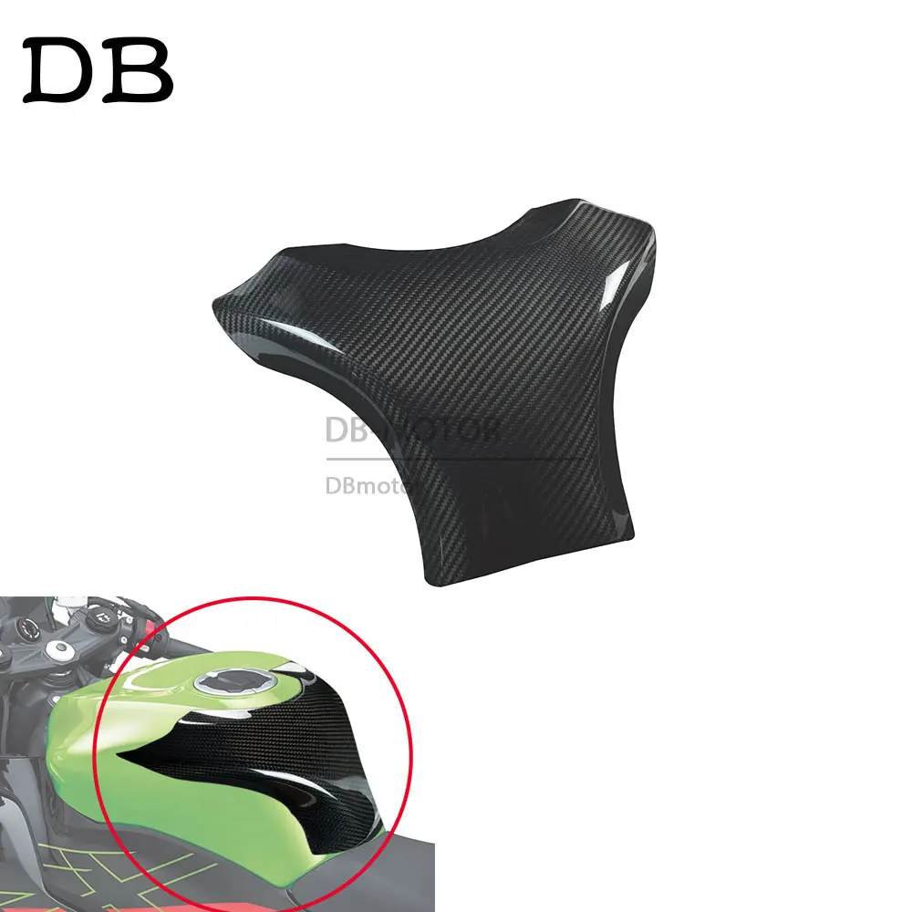 

Motorcycle Carbon Fiber Fuel Tank Cover Fit For Kawasaki Ninja ZX-6R (2019-2024) 2020 2021 2022 2023
