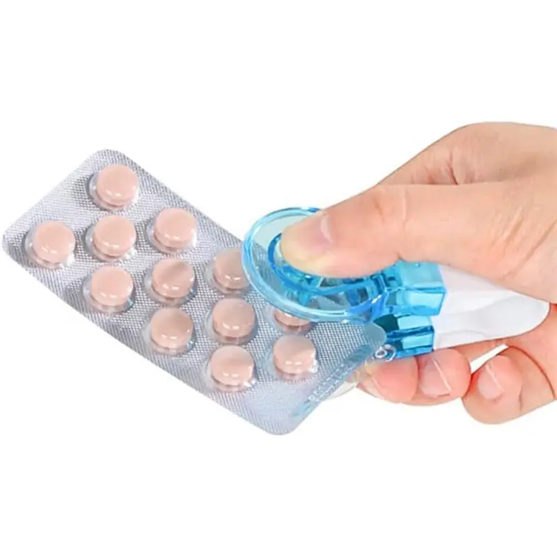 A56K 1Pcs Portable Pill Taker, Pill Dispenser Tablet Carrier, Portable Pill Taker Remover, Pill Cutter for Small Pills
