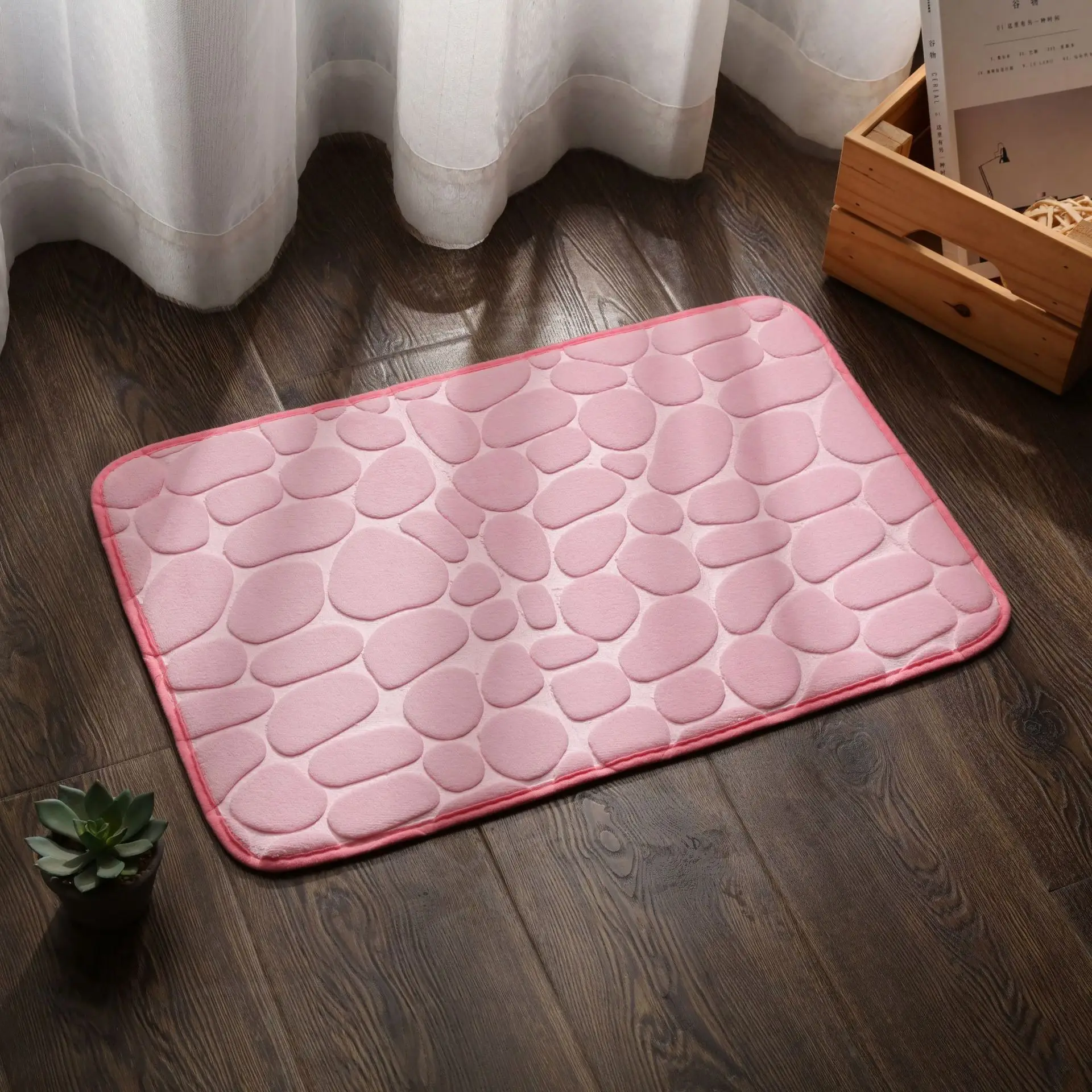 Practical Doormat Non-Slip Floor Mat Soft Bath Carpet Rebound Memory Foam Quick-Drying Floor Mat Rug for Indoor Outdoor Entryway