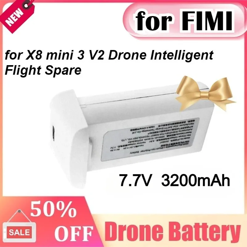 

Новый 7,7 В 3200 мАч для FIMI X8 mini 3 V2 Drone, интеллектуальные запасные части для полета, перезаряжаемая батарея, аксессуары для радиоуправляемого квадрокоптера
