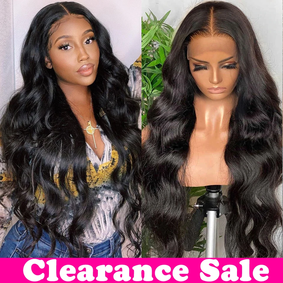 13x4 13X6 HD Transparent Lace Closure Wig Pre Plucked Bling Hair Glueless Wig For Women Human Hair 4x4 Body Wave Lace Front Wig