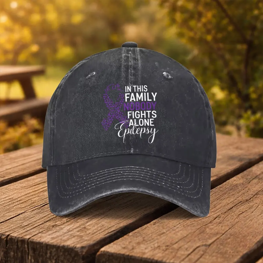 Casquette de baseball imprimée avec motif de charité pour l'épilepsie, chapeau unisexe à visière en bec de canard, adapté aux sports de plein air, au fitness, aux voyages et aux sorties