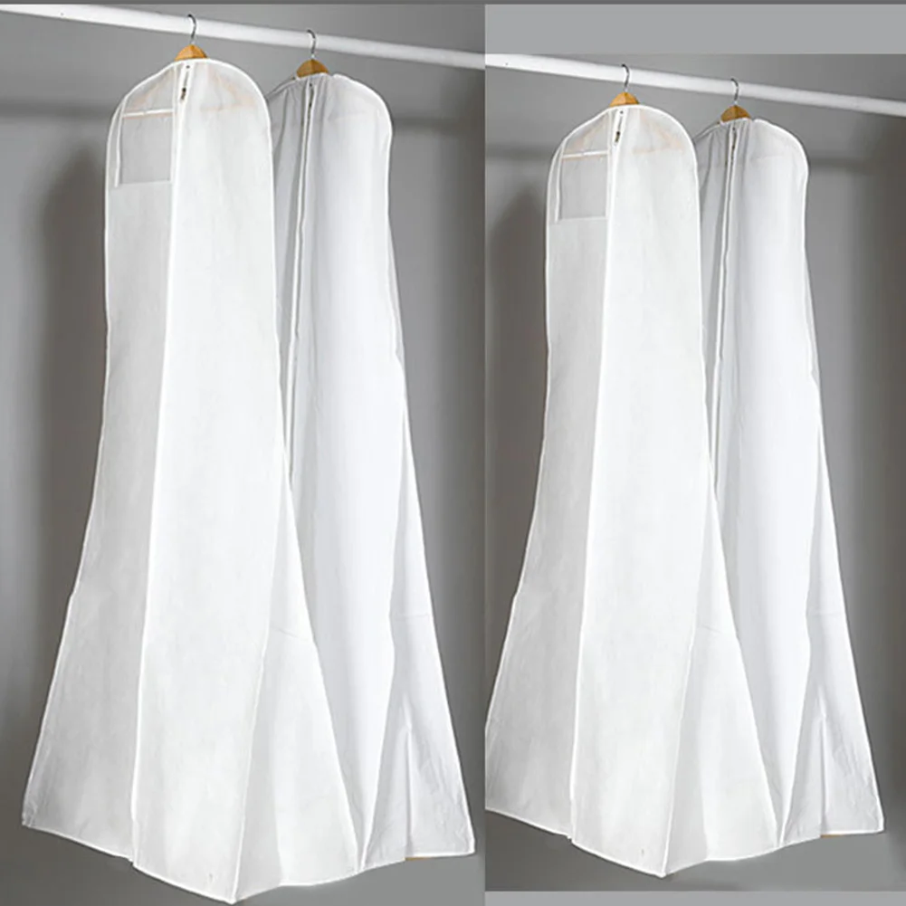 Non-woven Durable Storage Bag Wedding Dress Hang Pouch Thick Clothes Dustproof Cover Garment For Bridal Gown Extra Large Case