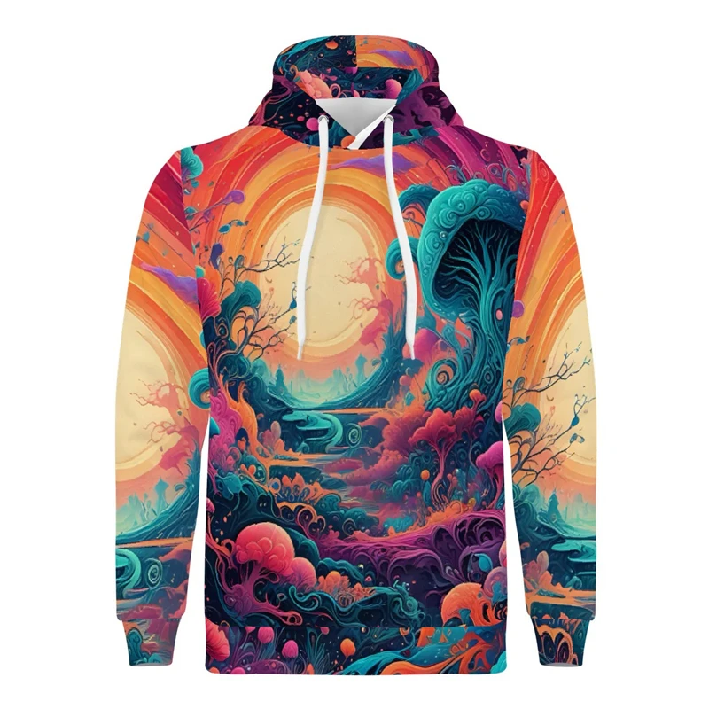 AI Painting Cool Animal Hoodie Men's 3D Printing Long Sleeve Pullover Sweatshirt Streetwear Harajuku Fashion Trend Hoodies