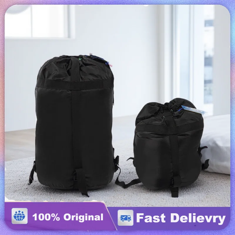 

Black Sleeping Bag Compression Large Capacity Foldable Storage Bag For Clothes Linens Dust Water Rain Protection Sack For