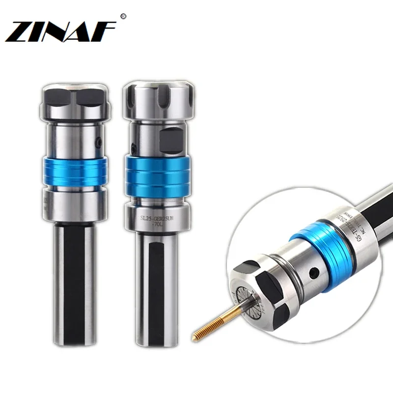 Imagem -05 - Telescópico Tap Chuck para Cnc Torno Tap Proteção Switch Torque Tapping Holder Ter20 Ter25 Er20 Er25 D20 25
