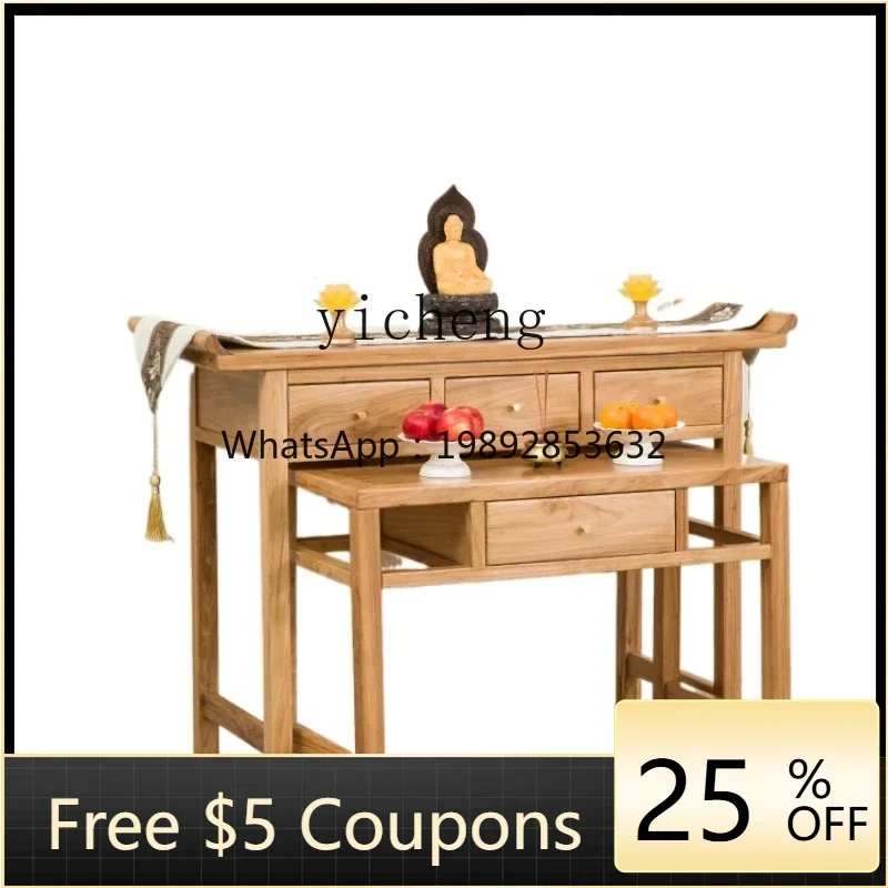 

XL Household Incense Burner Table Avalokitesvara Buddha Sets of God of Wealth Buddha Table New Chinese Buddha Niche