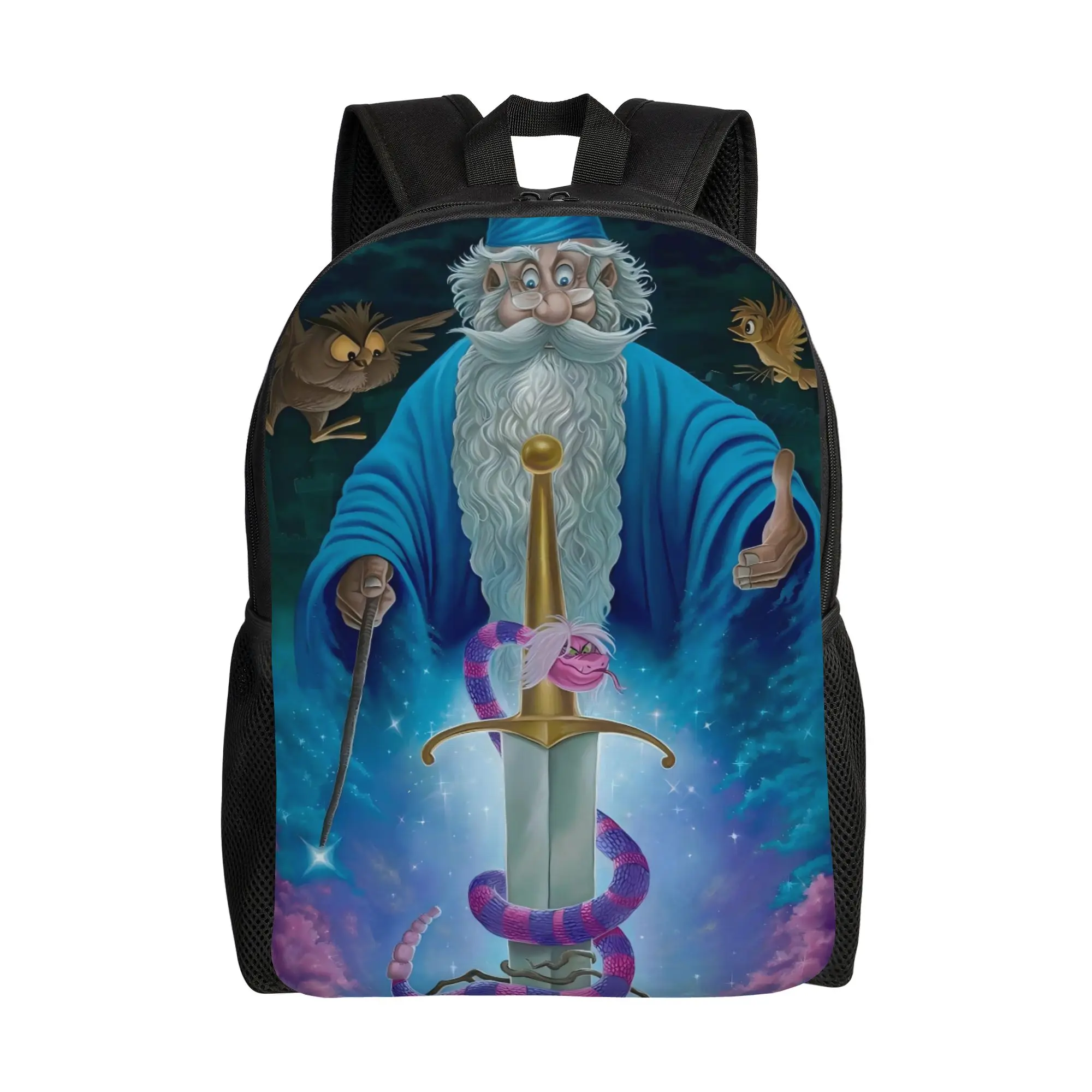

Back to school season Classic The Sword in the Stone Storage Bag Walt Cartoon Men Women Adult Book Pack Backpack