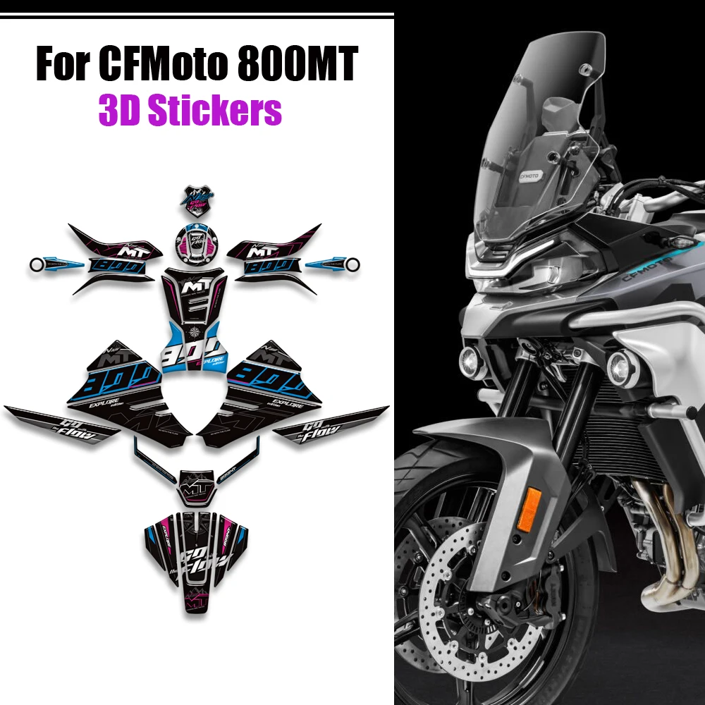 

For CFMoto 800MT 800 MT Sport Explore Touring Adventure Protector Tank Pad Grips Kit Knee Fairing Fender Stickers Decals