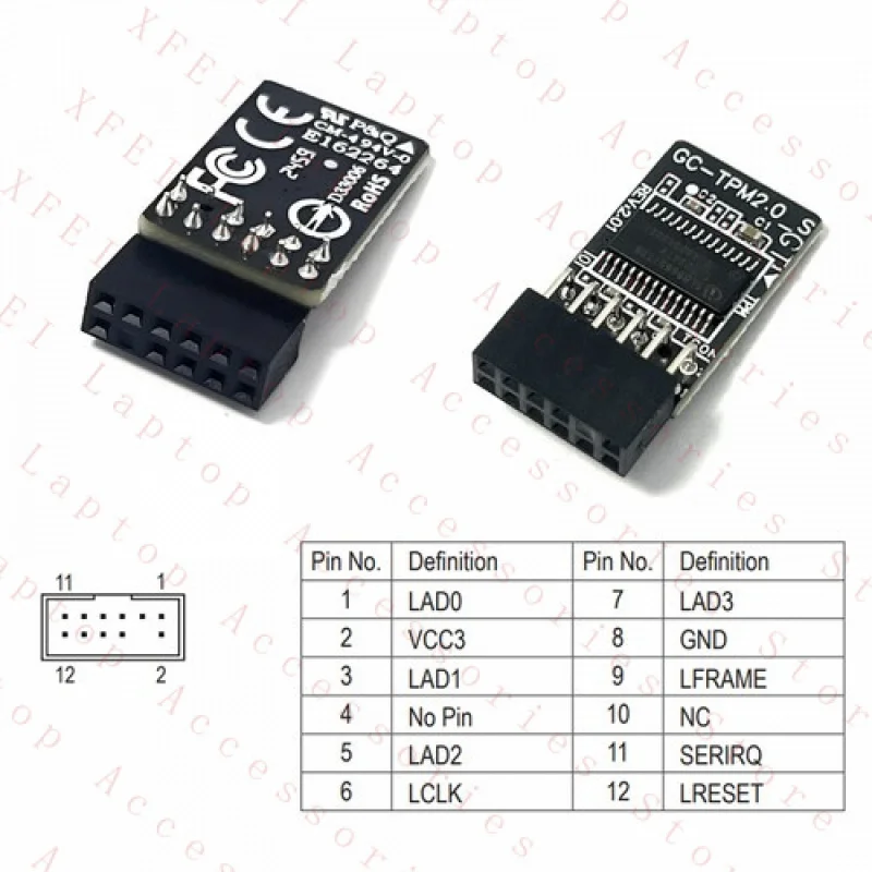 

F GC-TPM 2.0_S 12pin-1 Module Trusted Platform SLB9665 for GIGABYTE H370M DS3H USA