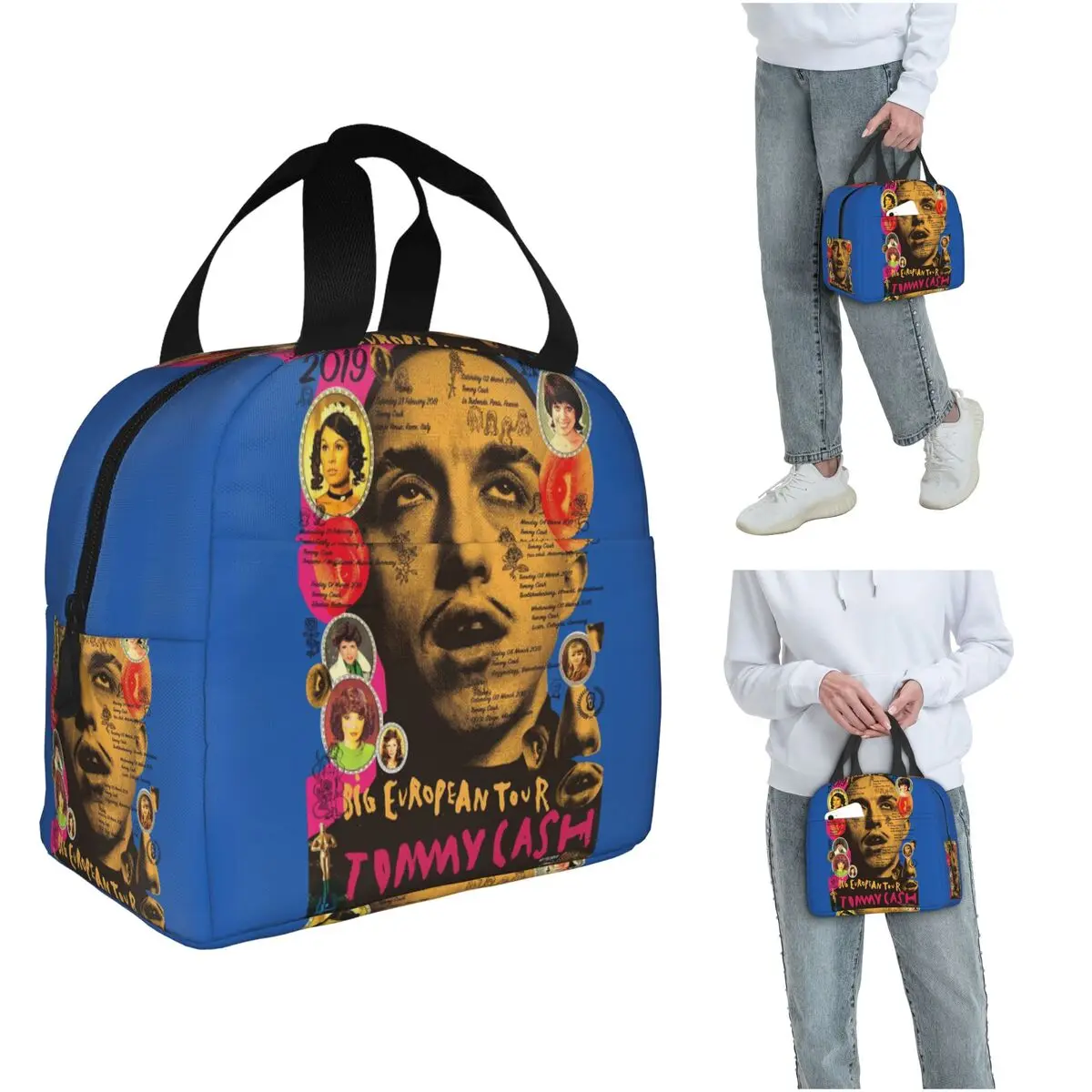 

Изолированная сумка для обеда Tommy Cash для женщин, офисный холодильник, термобокс для еды, сумка, герметичные коробки для завтрака, контейнер